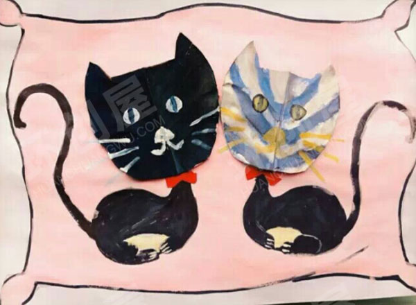 幼儿园作品展示树叶画图片