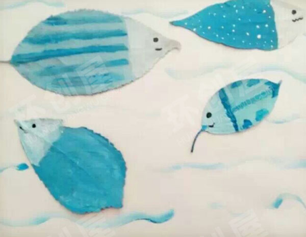 幼儿园作品展示树叶画图片