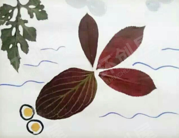 幼儿园作品展示树叶画图片