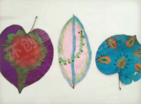 幼儿园作品展示树叶画图片