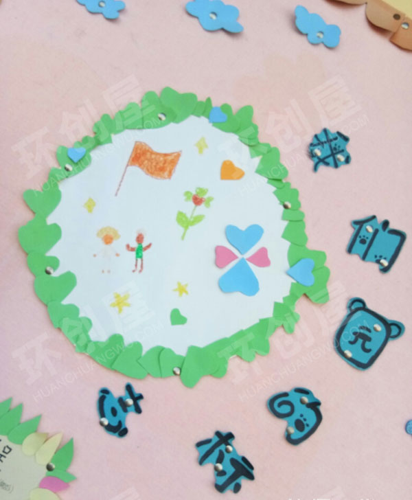 幼儿园户外环创外墙环保画作图片