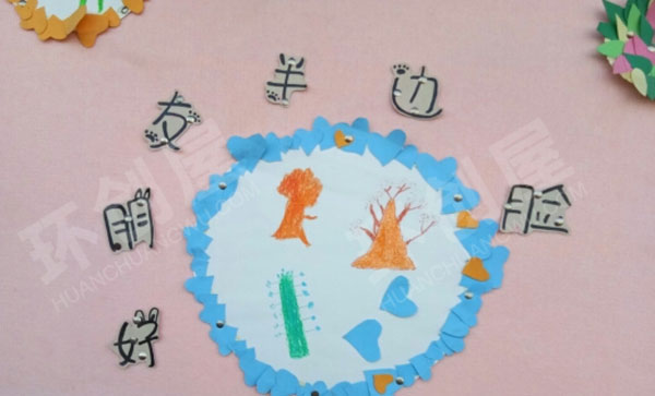 幼儿园户外环创外墙环保画作图片