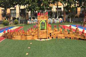 幼儿园建构区创意搭建长城长图片3张