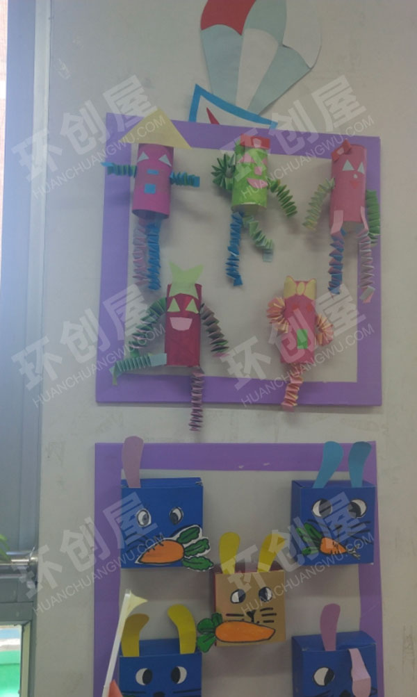 幼儿园美工区废物利用制作立体美工作品图片