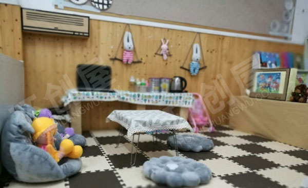 幼儿园角色游戏娃娃家家庭内部图片