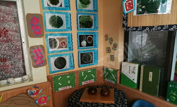 幼儿园角色游戏茶艺坊图片