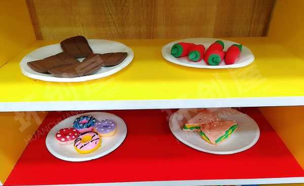 幼儿园角色游戏娃娃家粘土食物图片