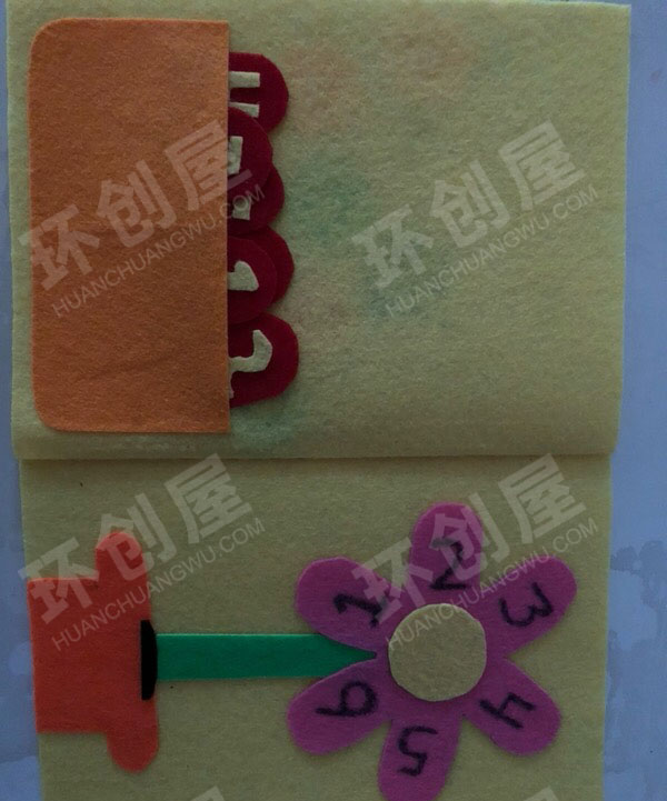 幼儿园益智区自制不织布环保玩教具图片