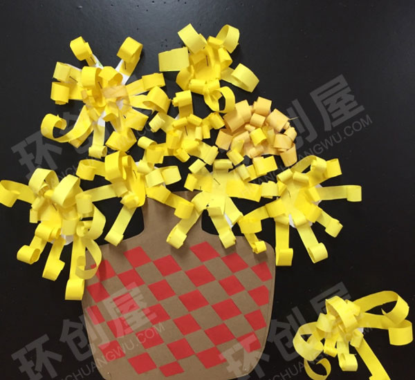 幼儿园手工菊花主题墙环创图片