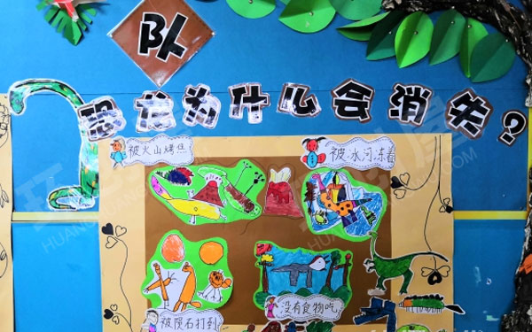 幼儿园恐龙探险队主题墙环创图片