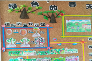 幼儿园绿色的春天主题墙环创图片2张