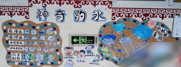幼儿园神奇的水墙面布置图片