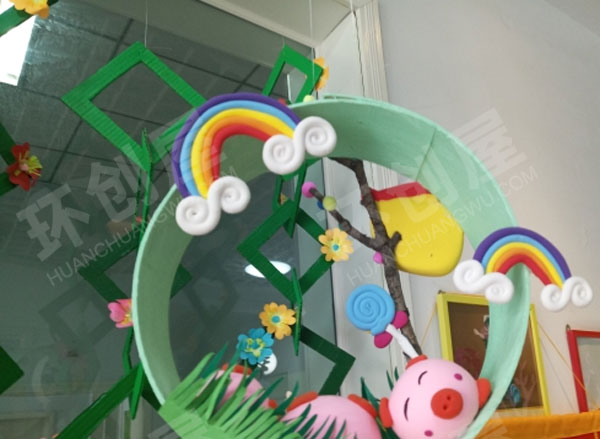 幼儿园自制超轻粘土卡通吊饰图片