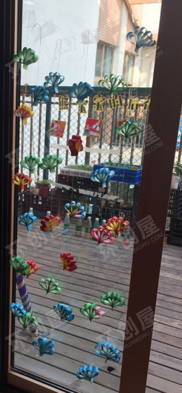 幼儿园手工制作卡纸花儿挂饰图片