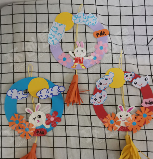 幼儿园制作中秋挂饰图片