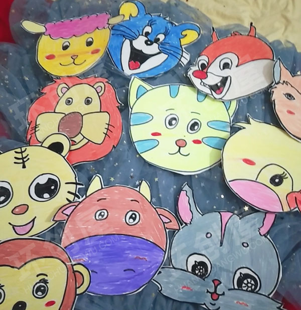 幼儿园自制卡通动物挂饰图片