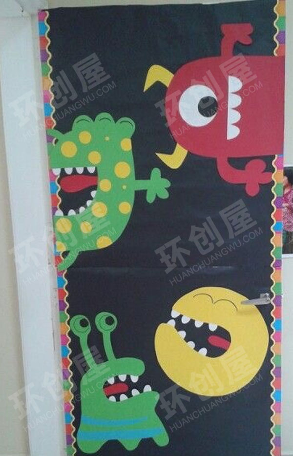 幼儿园丰富多彩的门装饰图片
