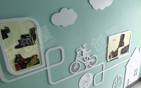幼儿园走廊楼梯间墙面卡通动物图片