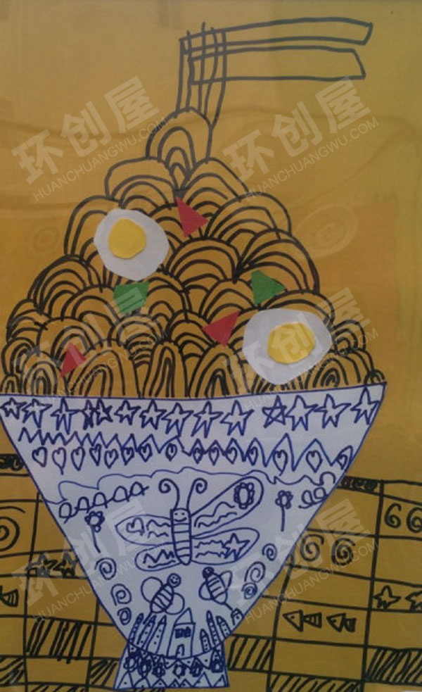 幼儿园毕业季线描装饰画作品展示图片