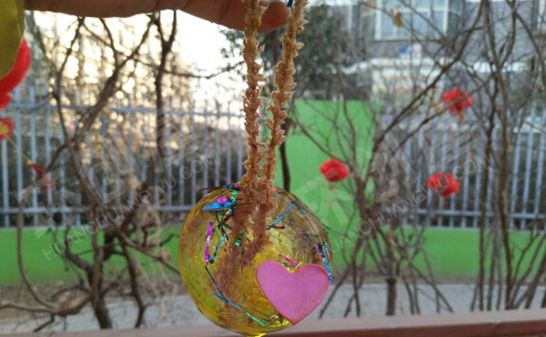 幼儿园户外奇妙的冰花之旅冻冰花吊饰图片