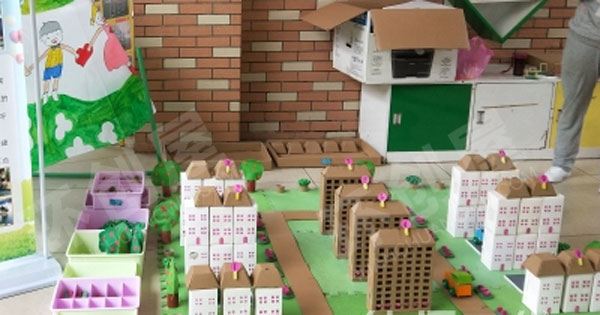 幼儿园建构区废物利用自制玩教具图片