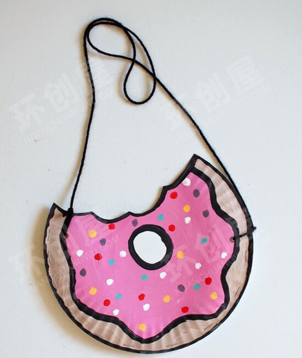 幼儿园美工区纸碟面具袋子图片
