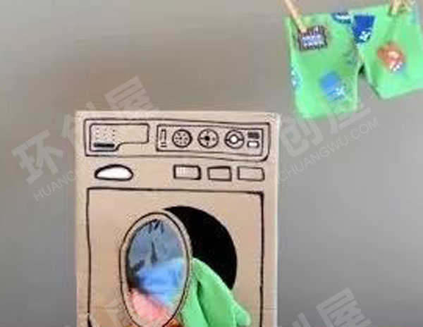 幼儿园角色游戏废物利用手工制作的家电家具图片