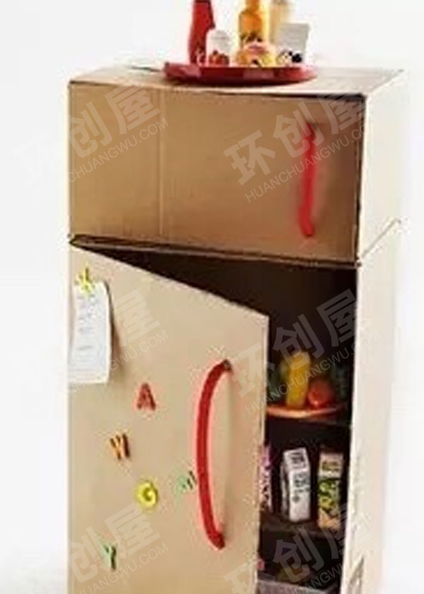 幼儿园角色游戏废物利用手工制作的家电家具图片