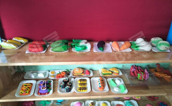 幼儿园角色区粘土面包花样多图片