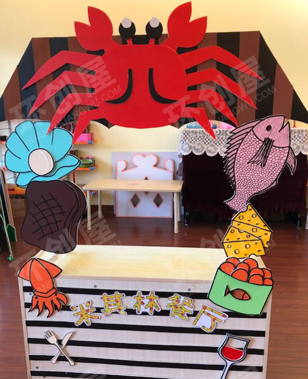 幼儿园角色游戏米其林餐厅图片