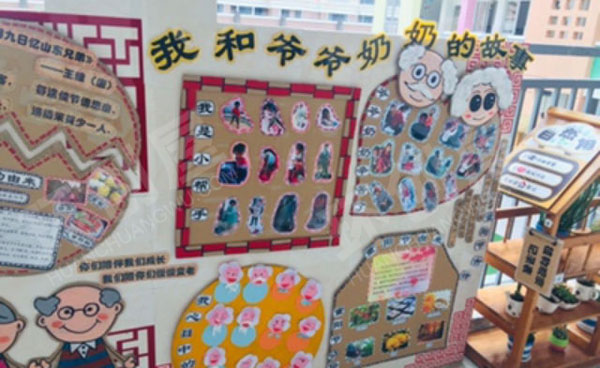 幼儿园九九重阳节墙面布置图片
