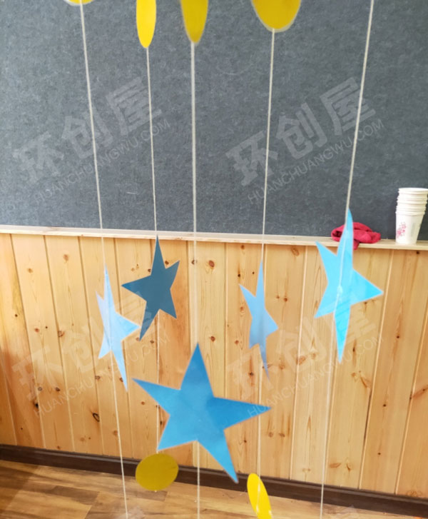 幼儿园睡房月亮云朵星星吊挂饰图片