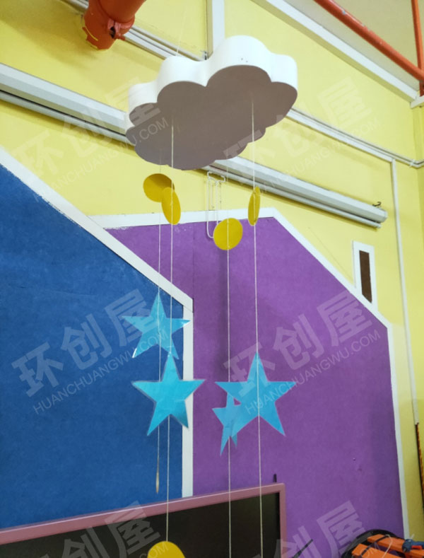 幼儿园睡房月亮云朵星星吊挂饰图片