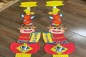 幼儿园超好看元旦手工挂画图片