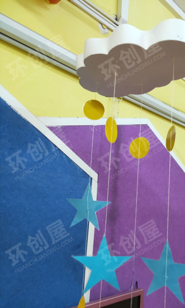 幼儿园睡房月亮云朵星星吊挂饰图片