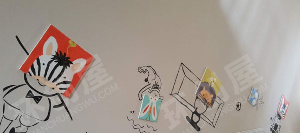幼儿园走廊楼梯墙面我的一家装饰画图片
