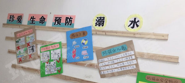 幼儿园走廊楼梯环创安全主题图片