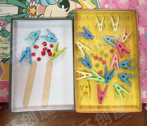 幼儿园建构区夹子拼搭图片