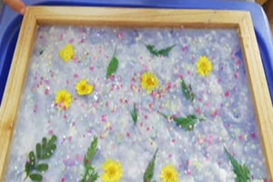 幼儿园科学区DIY自制造纸术图片2张