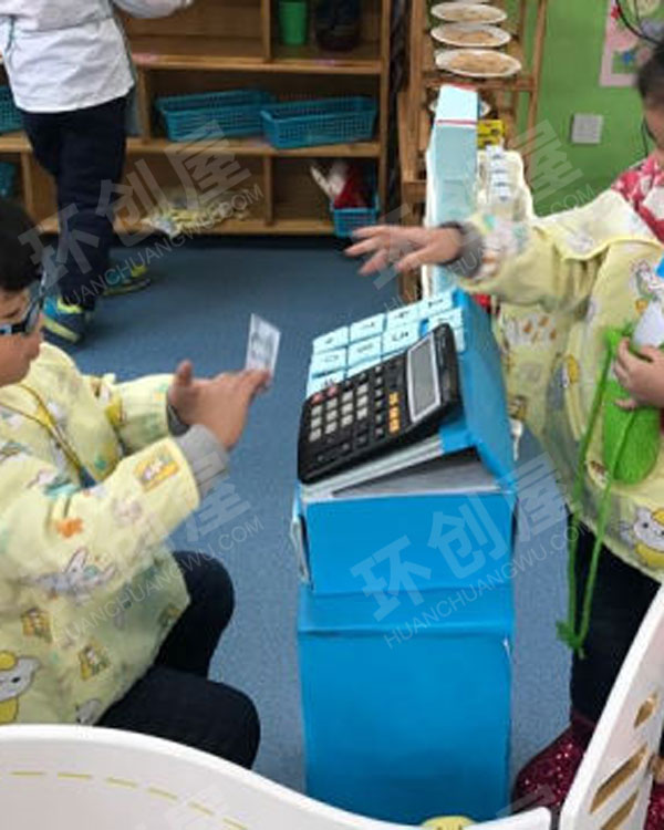 幼儿园角色游戏选美食进餐环创图片