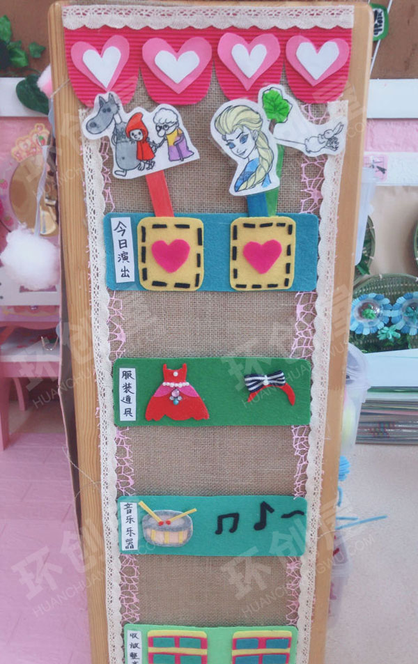幼儿园娃娃家粉嫩嫩装饰图片