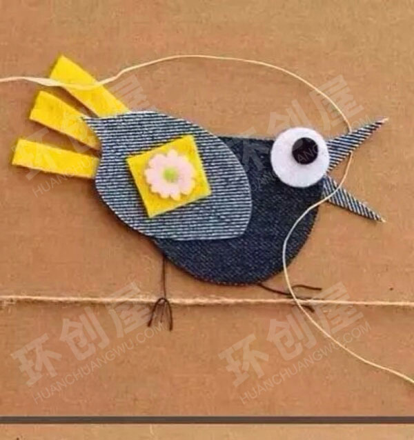 幼儿园废物利用布艺麻绳卡通画主题墙图片