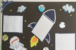 幼儿园墙面布置宇宙太空图片2张