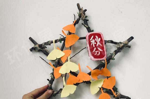 幼儿园二十四节气木棍搭构吊饰图片