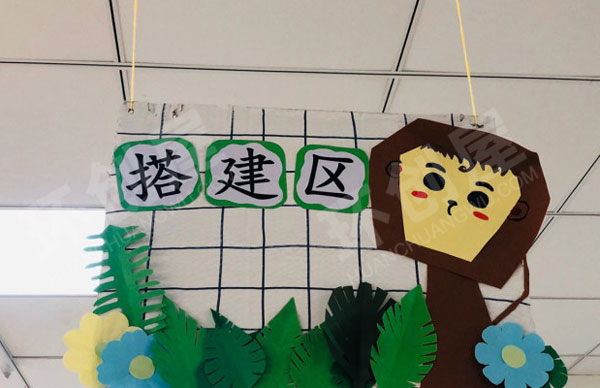 幼儿园动物卡通风区域吊饰牌图片