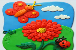 幼儿园超清晰立体橡皮泥做画作品展示图片8张