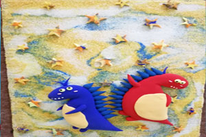 幼儿园粘土卡通有创意作品展示图片6张