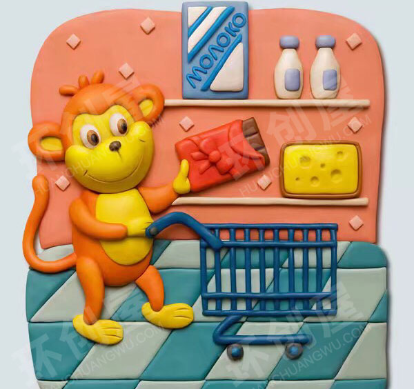 幼儿园超清晰立体橡皮泥做画作品展示图片