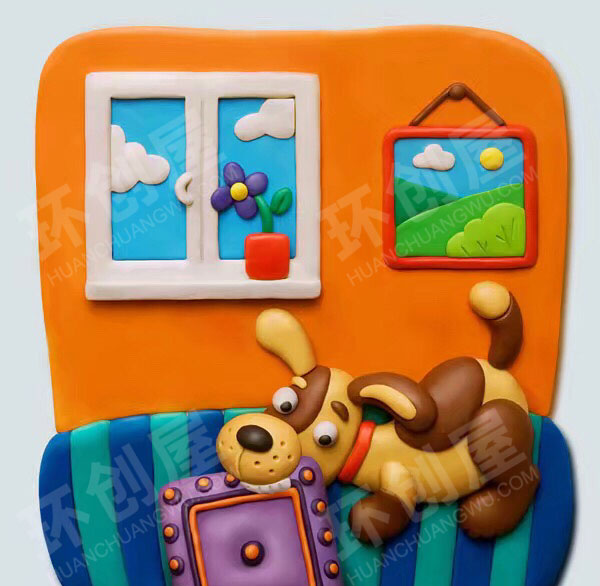 幼儿园超清晰立体橡皮泥做画作品展示图片