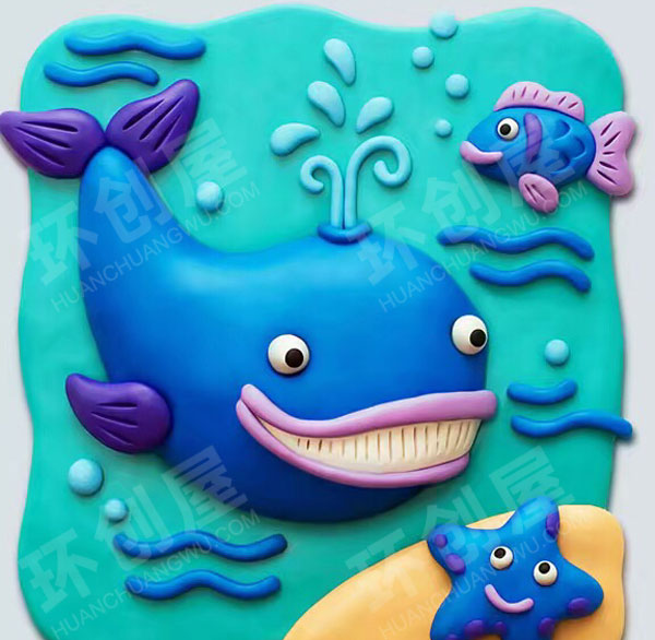 幼儿园超清晰立体橡皮泥做画作品展示图片